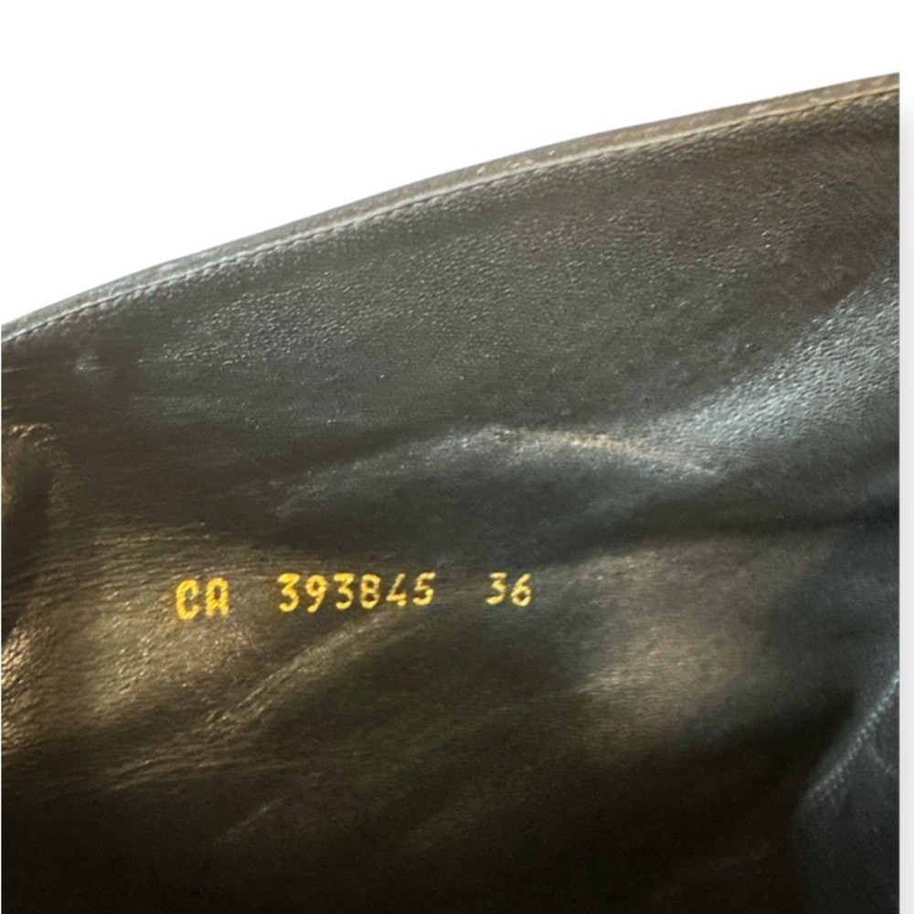 Saint Laurent Thigh High Cat Suede Leather Boots 36 (6) - Picture 6 of 9